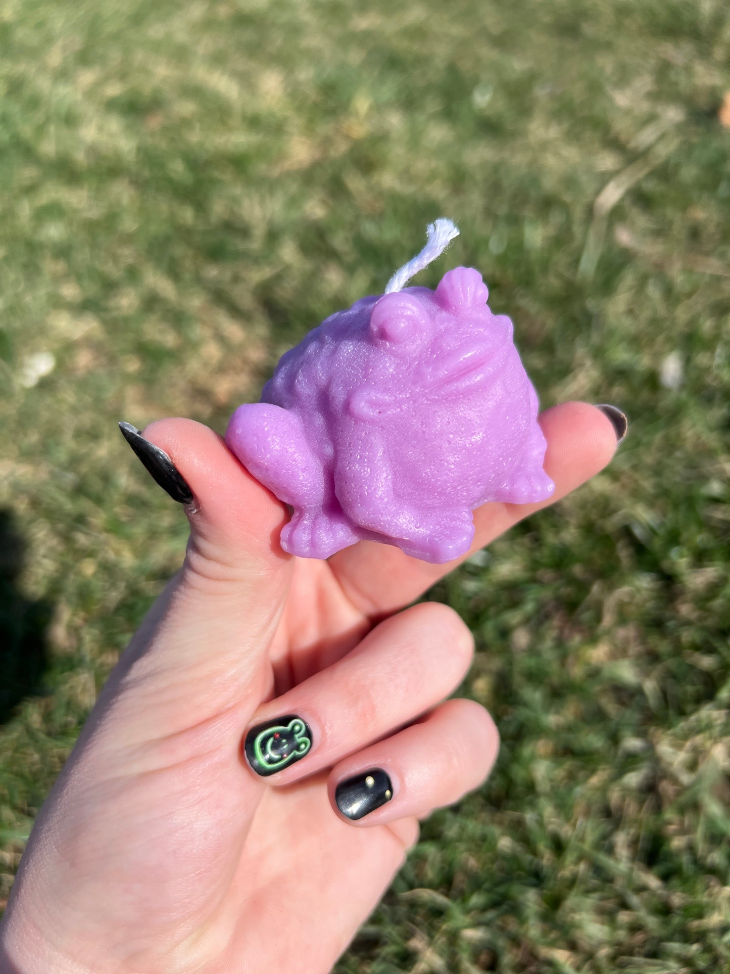 Purple Strawberry Scented Toad Candle