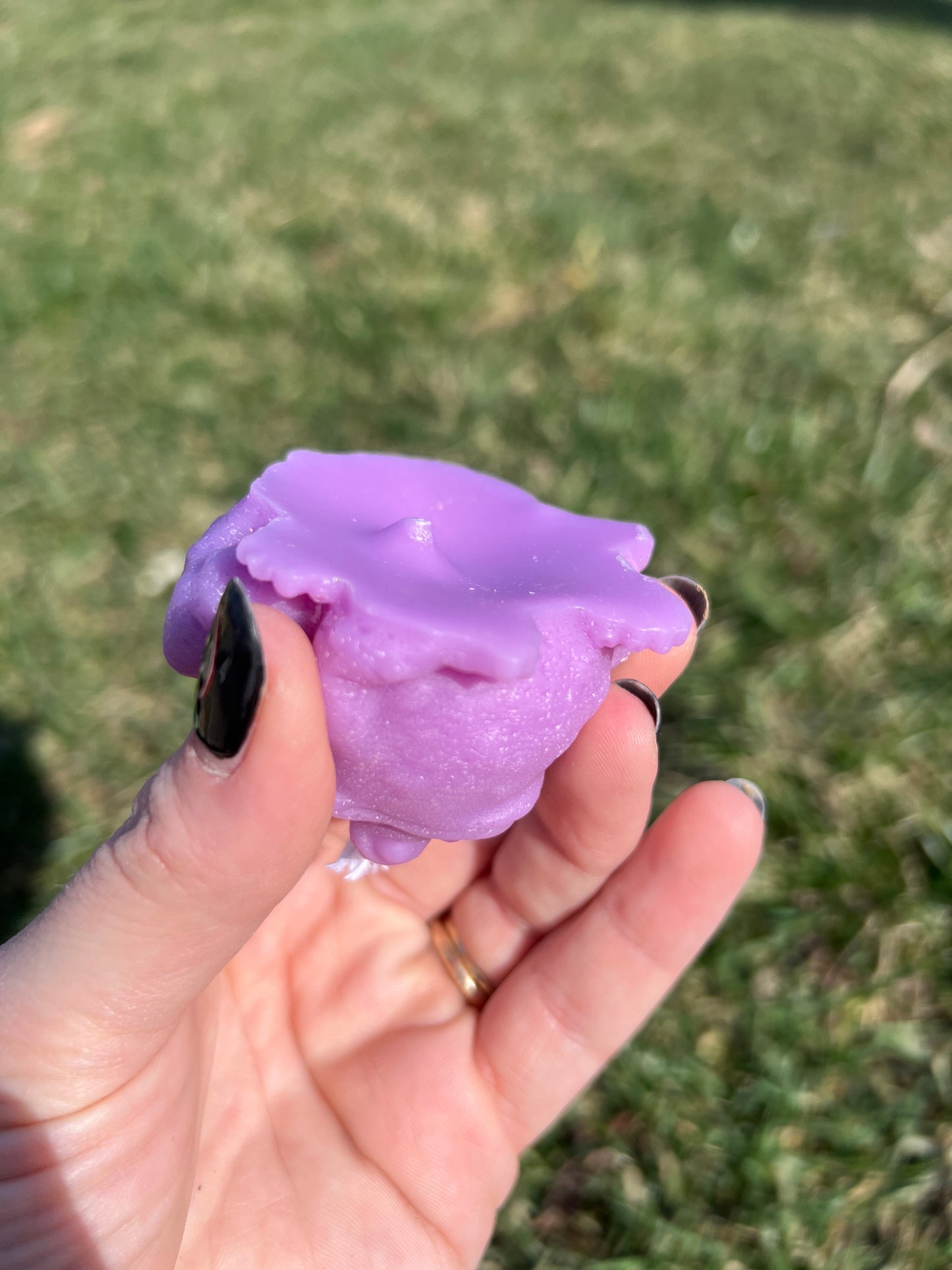 Purple Strawberry Scented Toad Candle