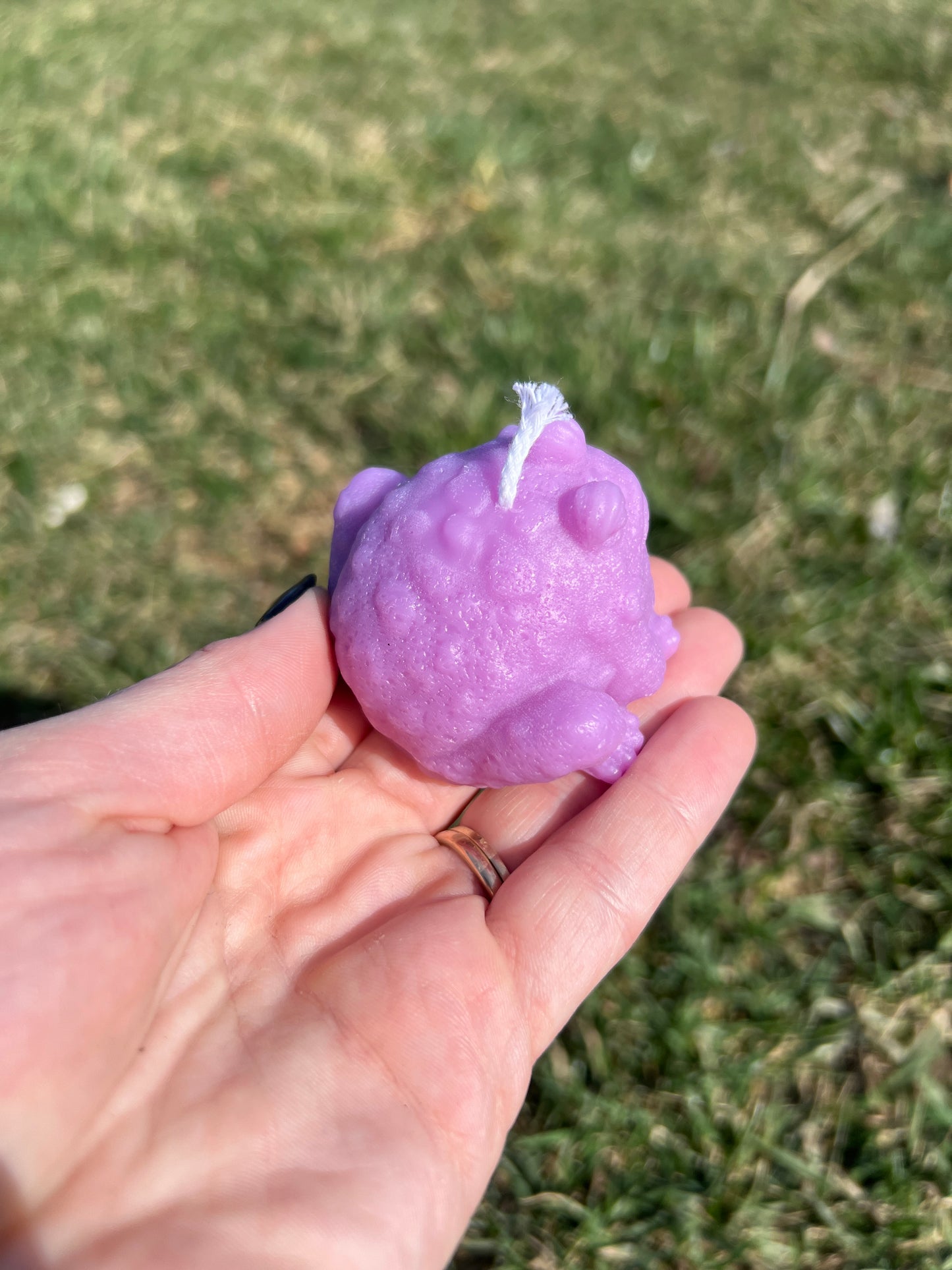 Purple Strawberry Scented Toad Candle