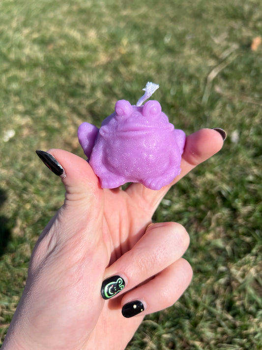 Purple Strawberry Scented Toad Candle