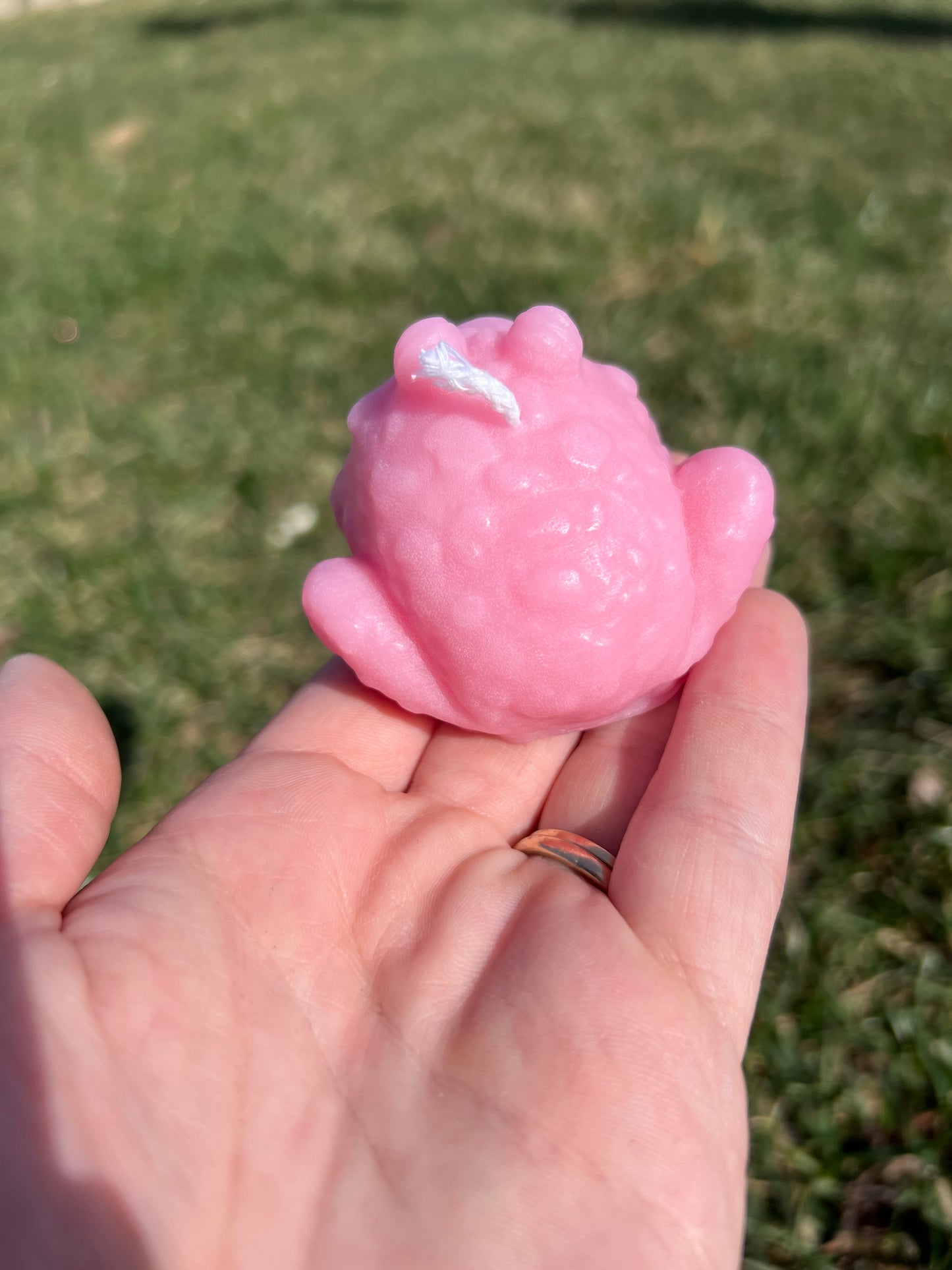 Pink Strawberry Scented Toad Candle