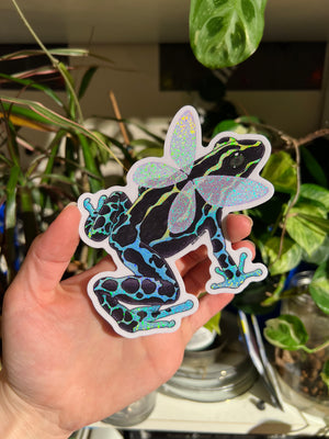Open image in slideshow, Limited Edition “Poison Dart Fairy” Holographic Sticker
