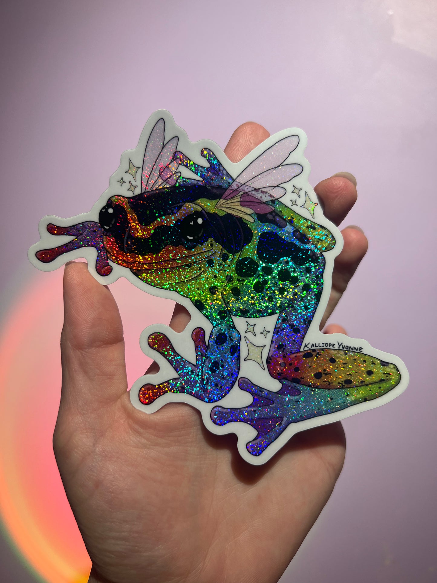 "Rainbow Dart Fairy" Sparkling Vinyl Sticker