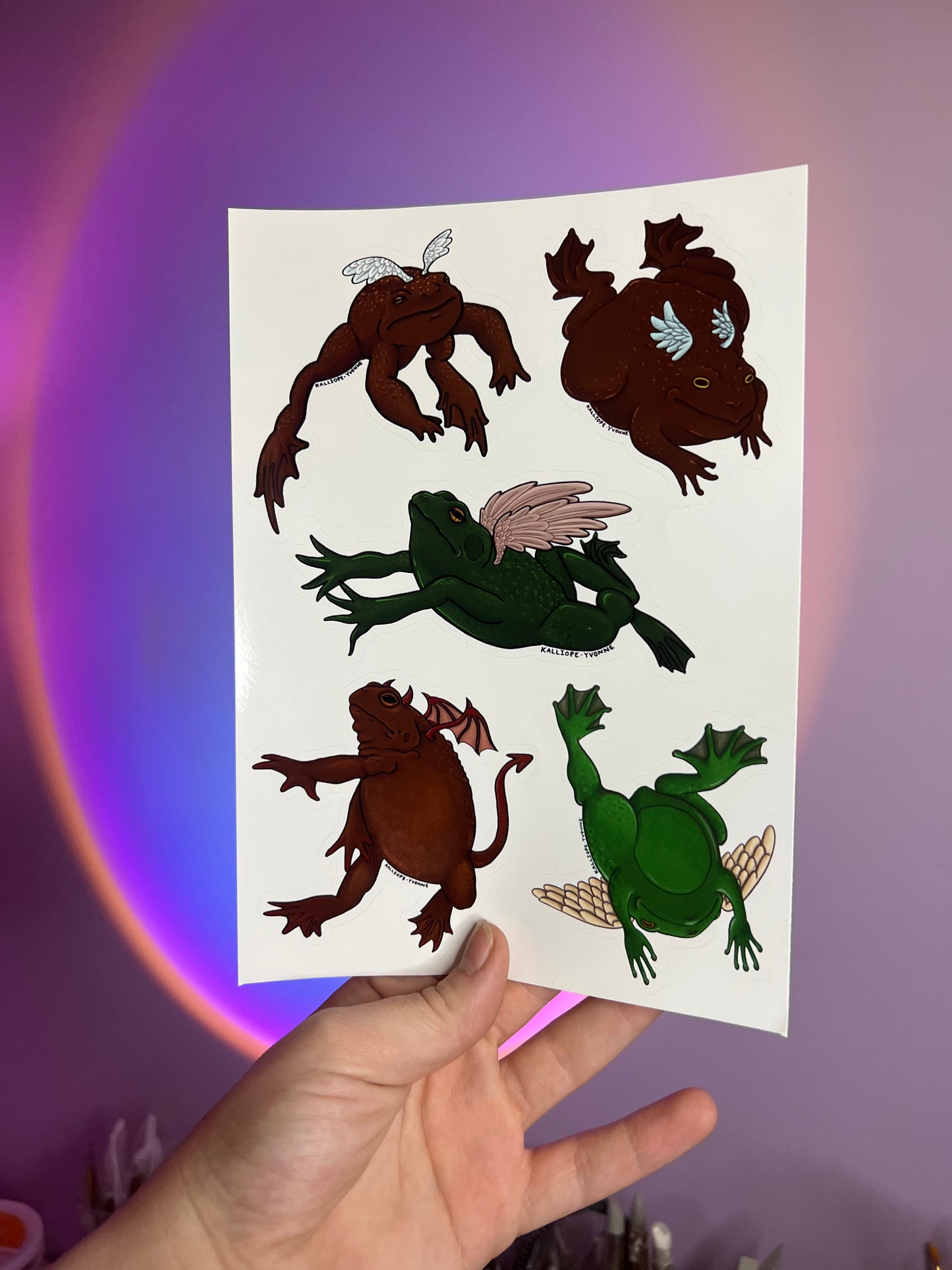 Spiritual Frogs Sticker Sheet