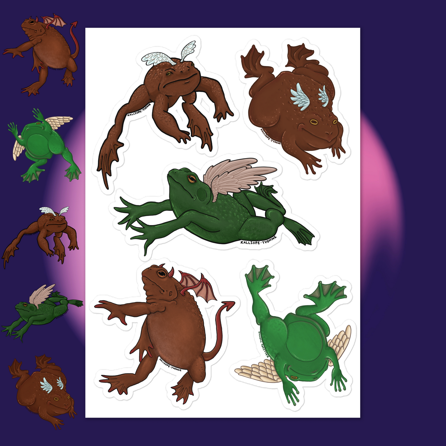 Spiritual Frogs Sticker Sheet