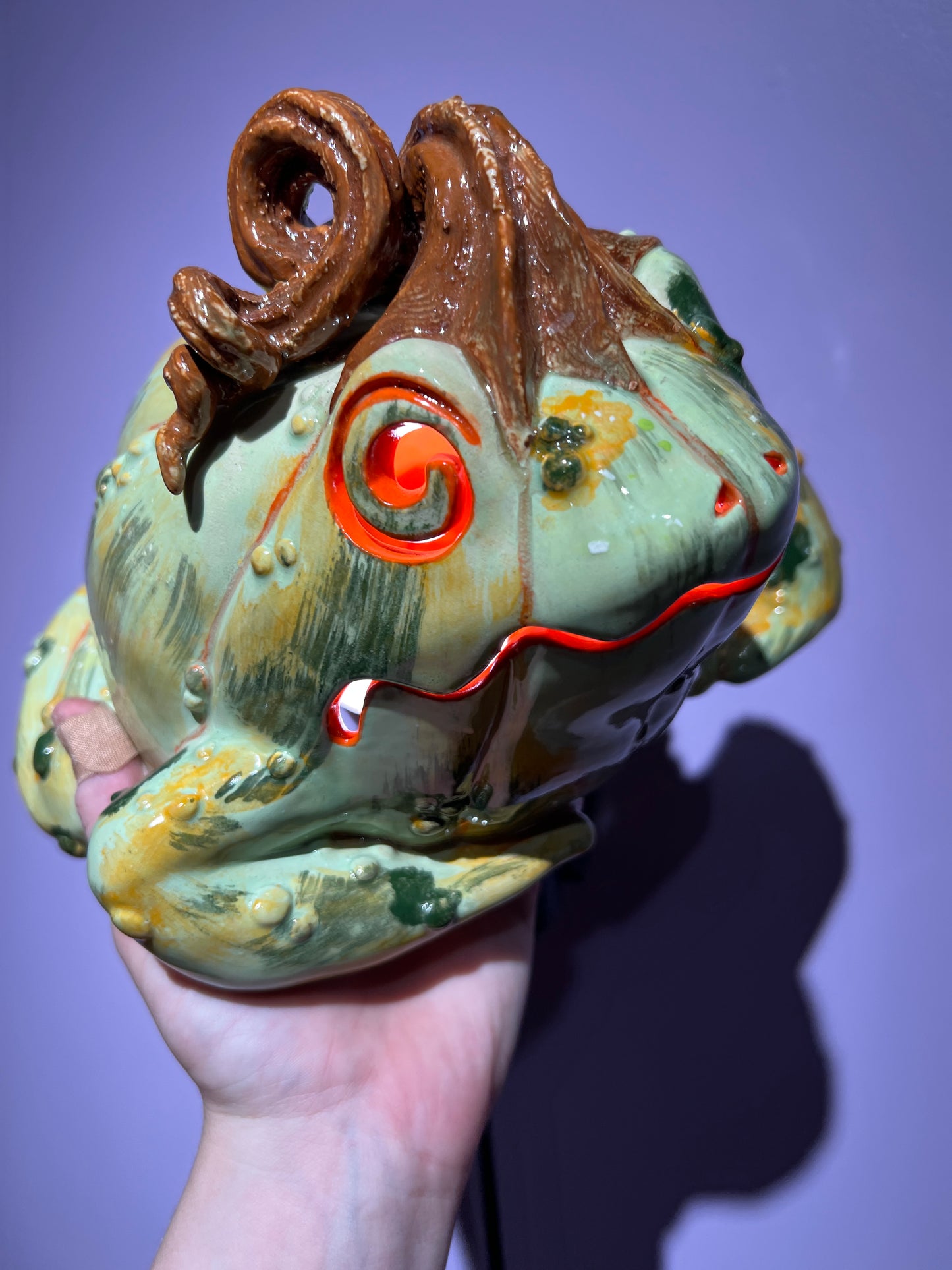 Dizzy the Jack o Lantern Frog
