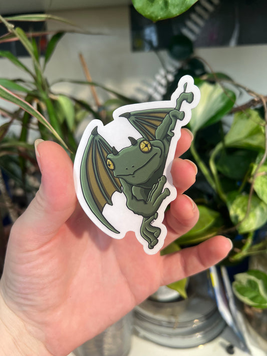 Limited Edition “Frogoyle” Matte Clear Sticker
