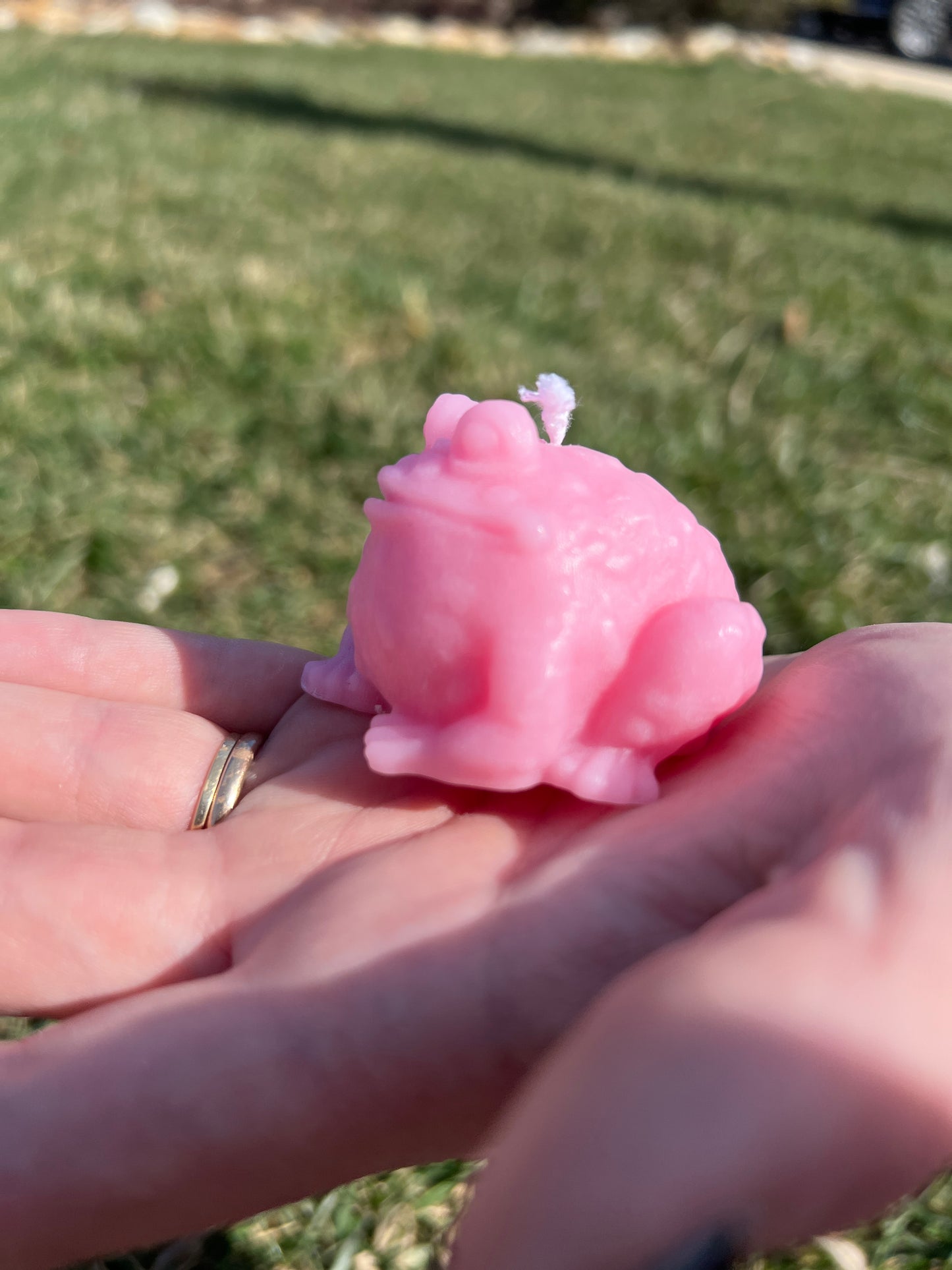 Pink Strawberry Scented Toad Candle