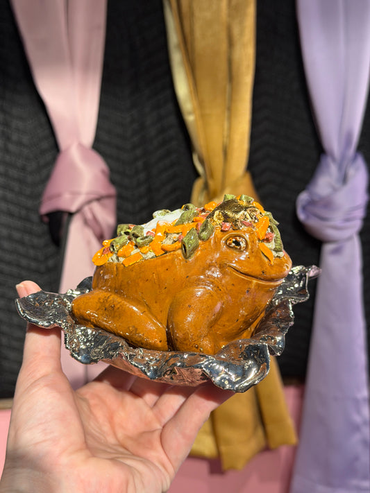 Hashlynn, the Fully Loaded Potatoad, Served on a Gold “Foil” Dish