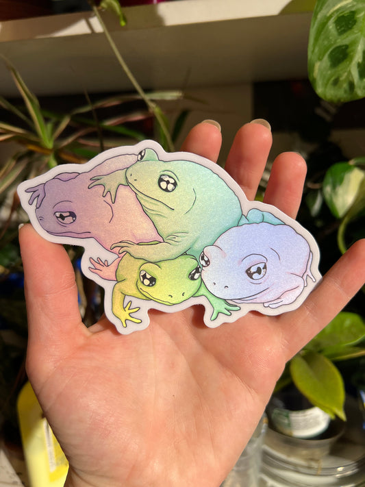 Limited Edition “Froggy Snowballs” Holographic Sticker