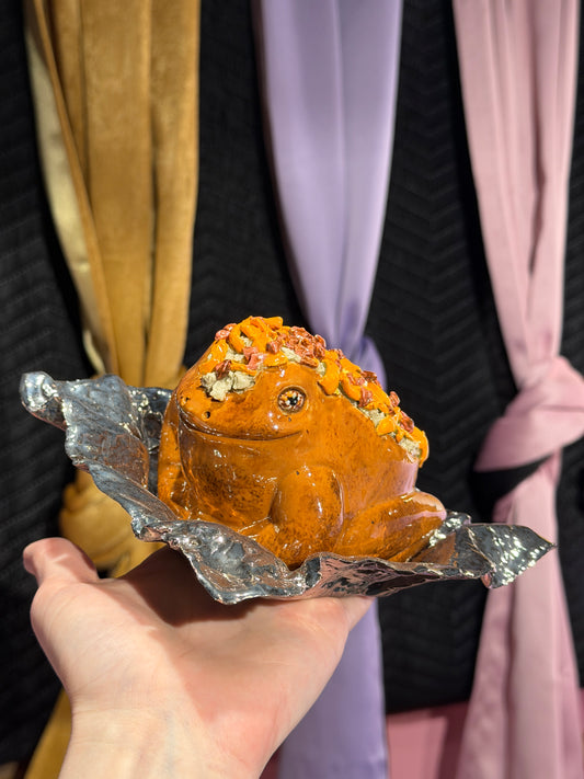 Spudley the Cheesy Bacon Potatoad Served on a Golden “Foil” Dish